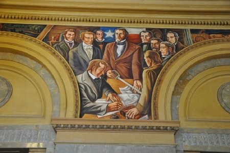 3.)   Feature of Howard Cook Mural found in Lobby