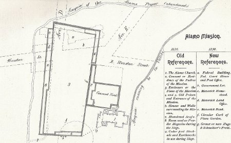 2) Plan of Mission San Antonio de Valero, c. 1890