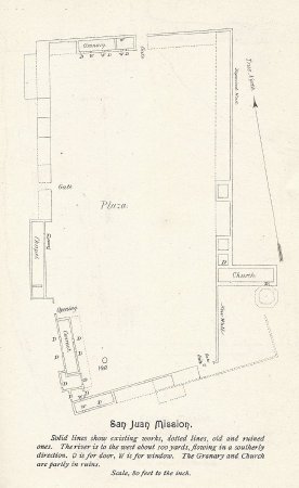 4) Plan of Mission San Juan, c. 1890