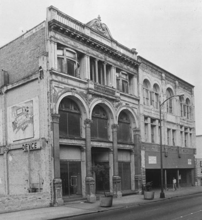 Staacke (left) and Stevens (right)  Buildings, c. 1980. Photo by Ron Jones.