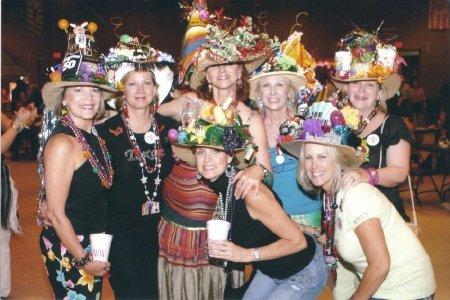 Friends showing off their Fiesta hats, 2006.