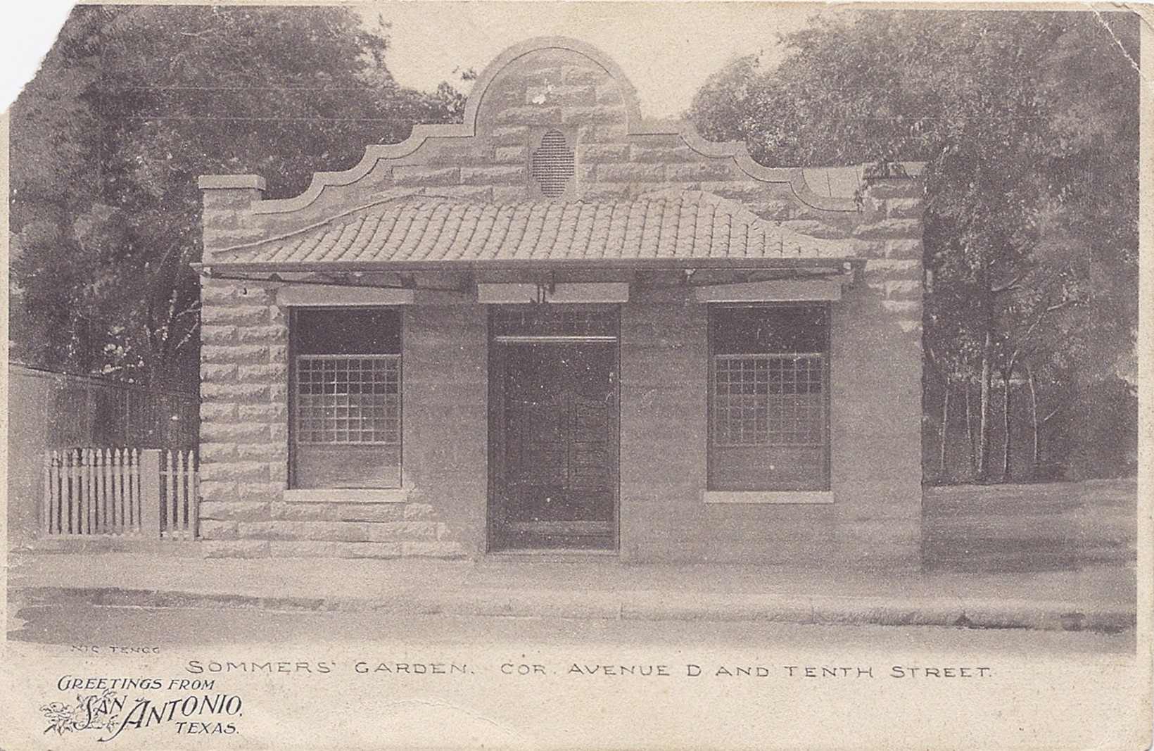 Front of Sommers' Beer Garden Saloon