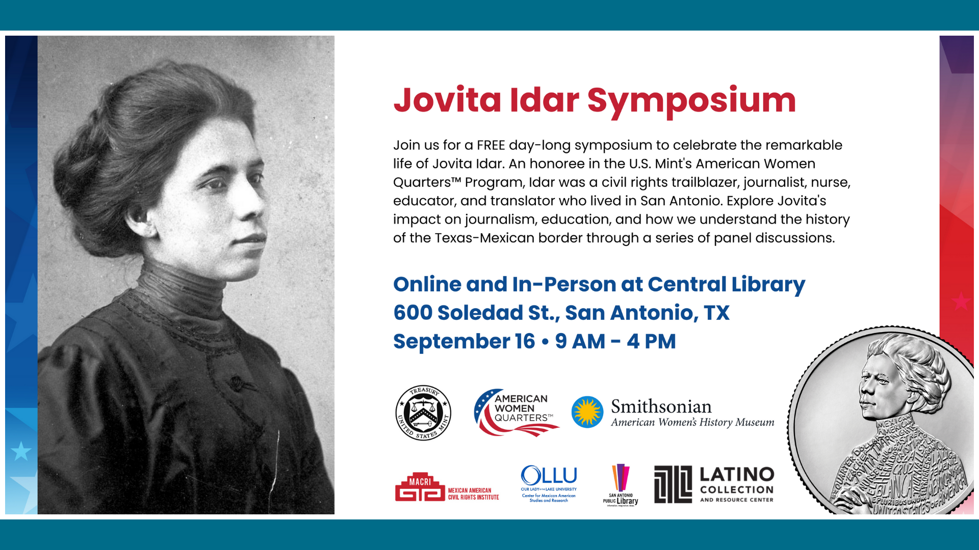 Jovita Idar Symposium Sept. 16, 2023 flyer
