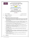 Called Special Membership Mtg Agenda 10-16-2026